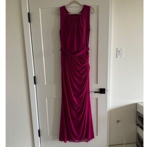 chiffon draped‎ maxi dress woman's large